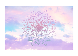 Star Mandala Unicorn Pastel Clouds #1 #decor #art