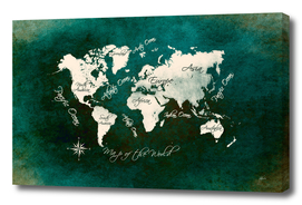 world map dark green