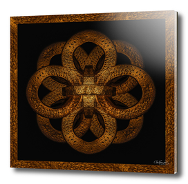 Golden Iron Ornate Mystical Symbol Artwork