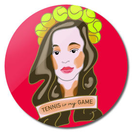 Tennis is My Game Pop-Art Style Portrait