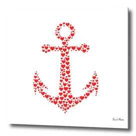 Anchor with heart pattern