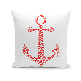 Anchor with heart pattern