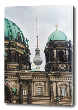 Berlin Cathedral and The TV Tower near that