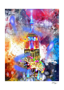 Empire State Building Painted