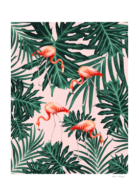 Summer Flamingo Jungle Vibes #1 #tropical #decor #art