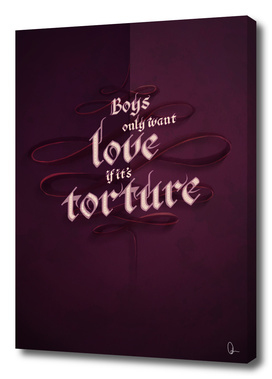 BOYS ONLY WANT LOVE IF IT'S TORTURE