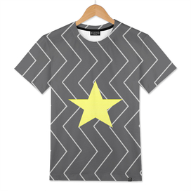 Star - geometric pattern - gray.