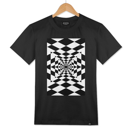 Geometric abstract black and white background