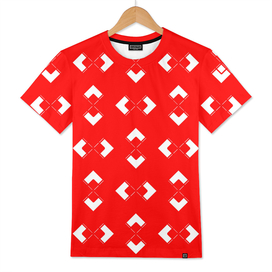 Abstract geometric pattern - red and white.