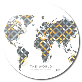 Worldmap Retro Circles