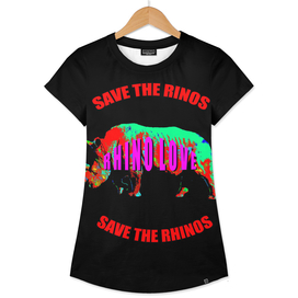 Save The Rhinos, Rino Love t shirt design A