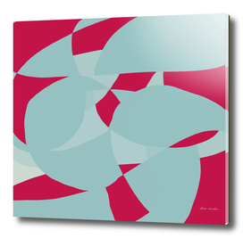 Dusty Pale Blue and Vibrant Magenta Abstract Graphic