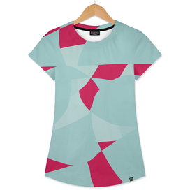 Dusty Pale Blue and Vibrant Magenta Abstract Graphic