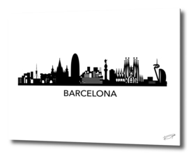 Barcelona Skyline art