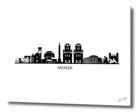 Minsk Skyline Art