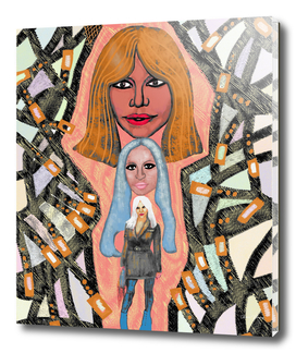 Pop Art Portrait of Donatella Versace