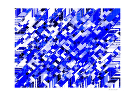 geometric square pixel pattern abstract in blue