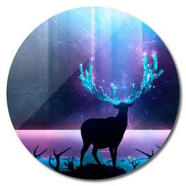 Greenery Deer - Sterling Magenta