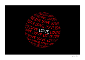 Valentine's Day background with love inscription,