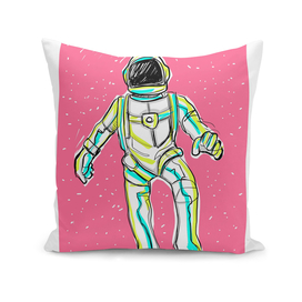 Astronaut and pink space