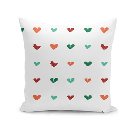 Cute seamless pattern with unusual bright hand-drawn hearts.