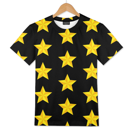 Yellow five-pointed star - pattern