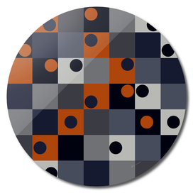 Navy & Rust Squares and Circles