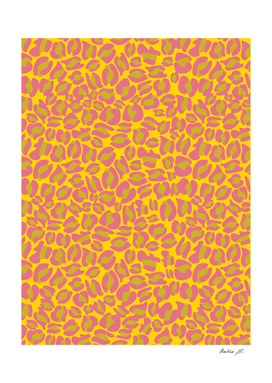 Leopard print | Yellow Pink Bright colour Pattern