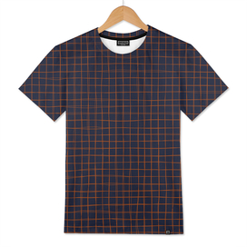 Navy and Rust Thread Pattern