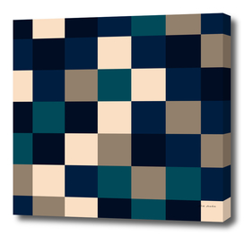 Blue & Neutral Squares I