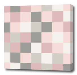 Dusty Rose, Rose and Grey Squares