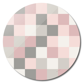 Dusty Rose, Rose and Grey Squares