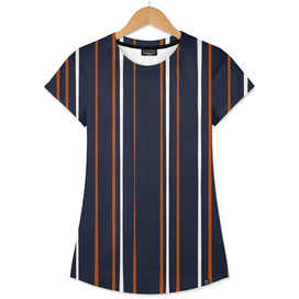 Navy and Rust Stripes