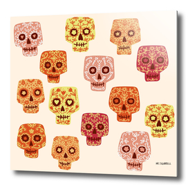Dia de los Muertos Mexican Decorated Skull Art