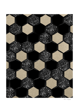 Hexagon Glitter Glam #1 #geometric #decor #art