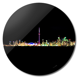 Toronto Skyline At Night From Centre Island
