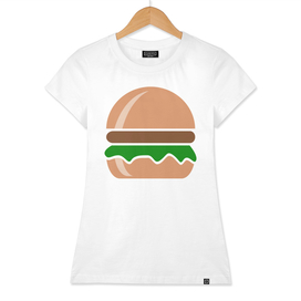 Hamburger fast food a sandwich