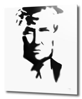 36 - Donald Trump in black and white...with a frown...