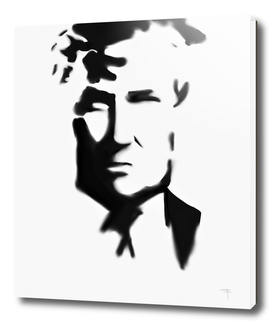 36 - Donald Trump in black and white...with a frown...
