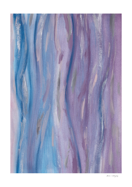 Touching Purple Blue Watercolor Abstract #2 #painting #decor