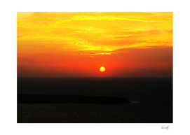 Sunset in Oia Santorini