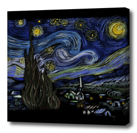 45 - Starry night by Vincent Van Gogh