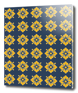 Yellow Flowers on Blue background patterns for nature lovers