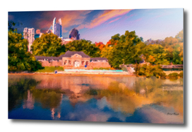 Watercolor Atlanta Skyline