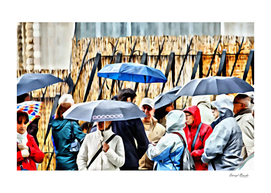 People in Rain