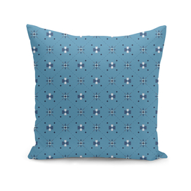 Blue geometrical seamless pattern in the Bulgarian style.