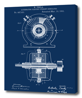 Vintage Tesla Generator Patent Print