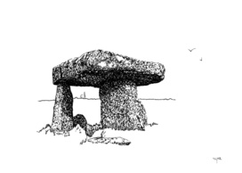 Lanyon Quoit, a stone age monument.