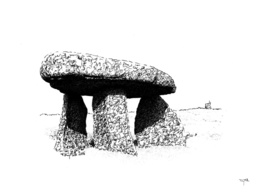 Lanyon Quoit, a neolithic stone monument.