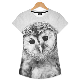 Baby Owl - Black & White